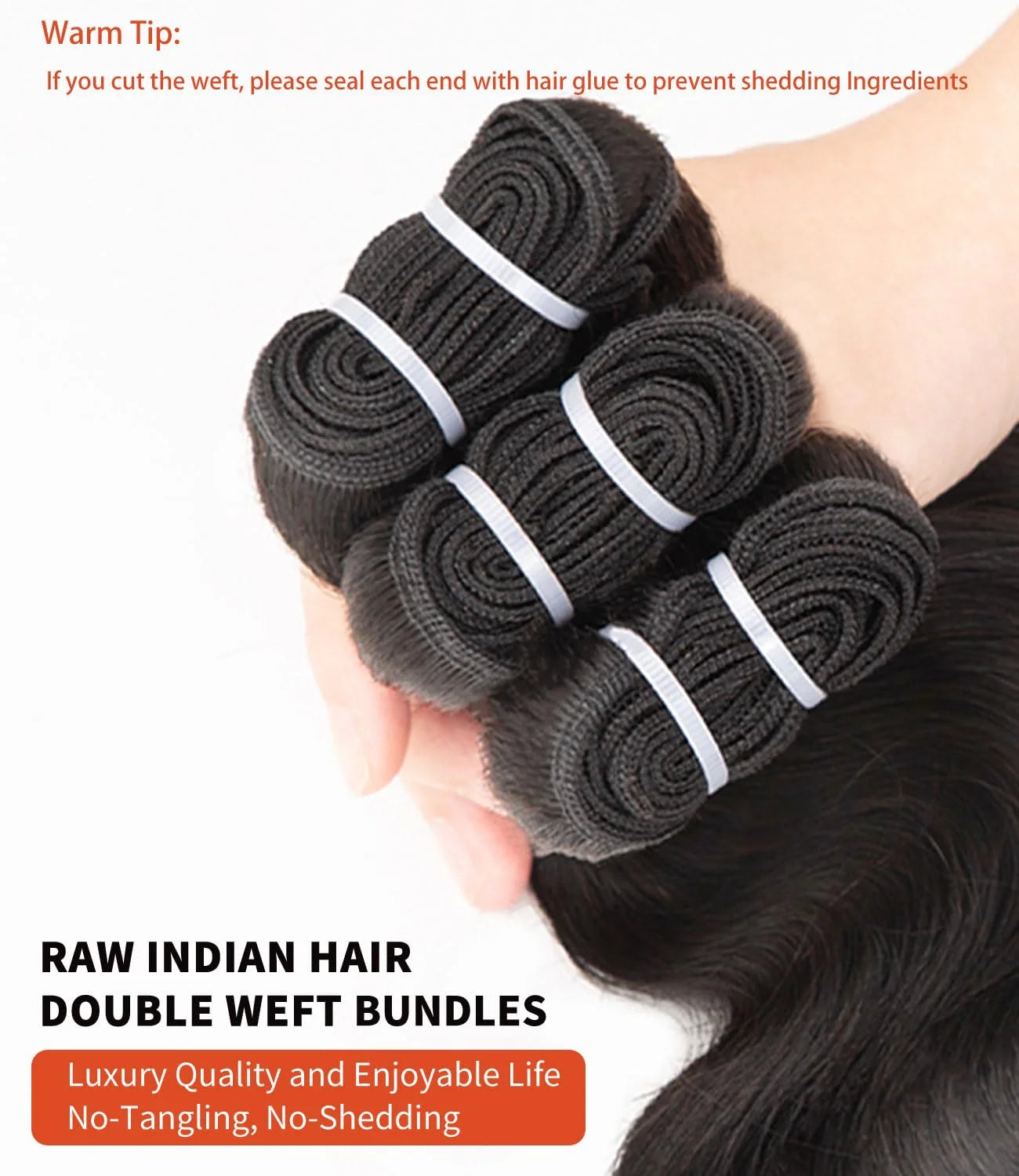 Indian Remy Raw Virgin Weaving Bundles 100% Human Hair Water Wave Extensions