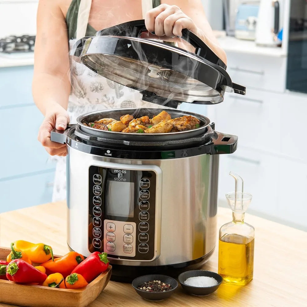 Electric Pressure Cooker with Large LCD Display, Multi-Use