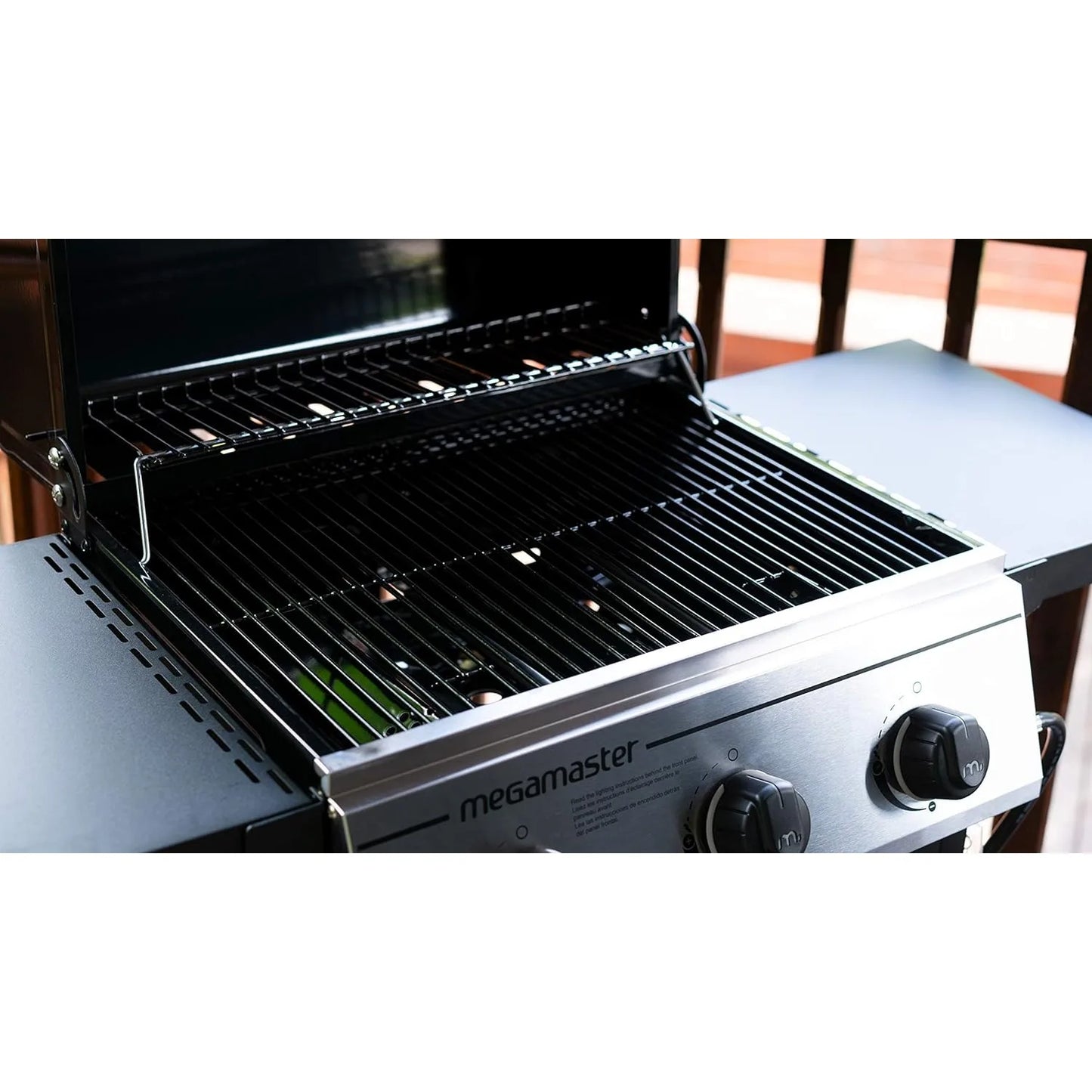 3-Burner Propane Gas Grill with 2 Foldable Side Tables, 30000 BTUs