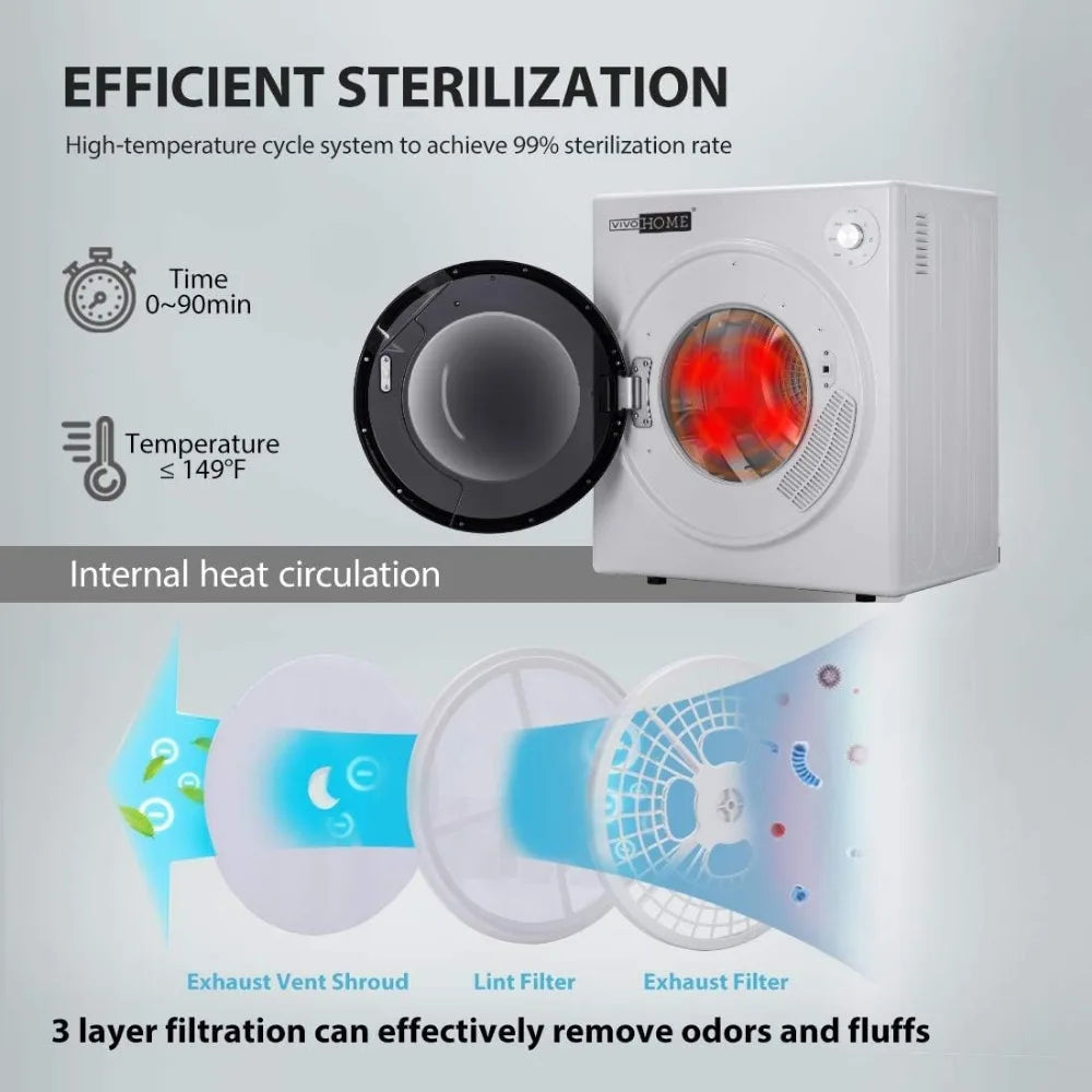 Electric Compact Portable Clothes Laundry Dryer Machine for Apartment