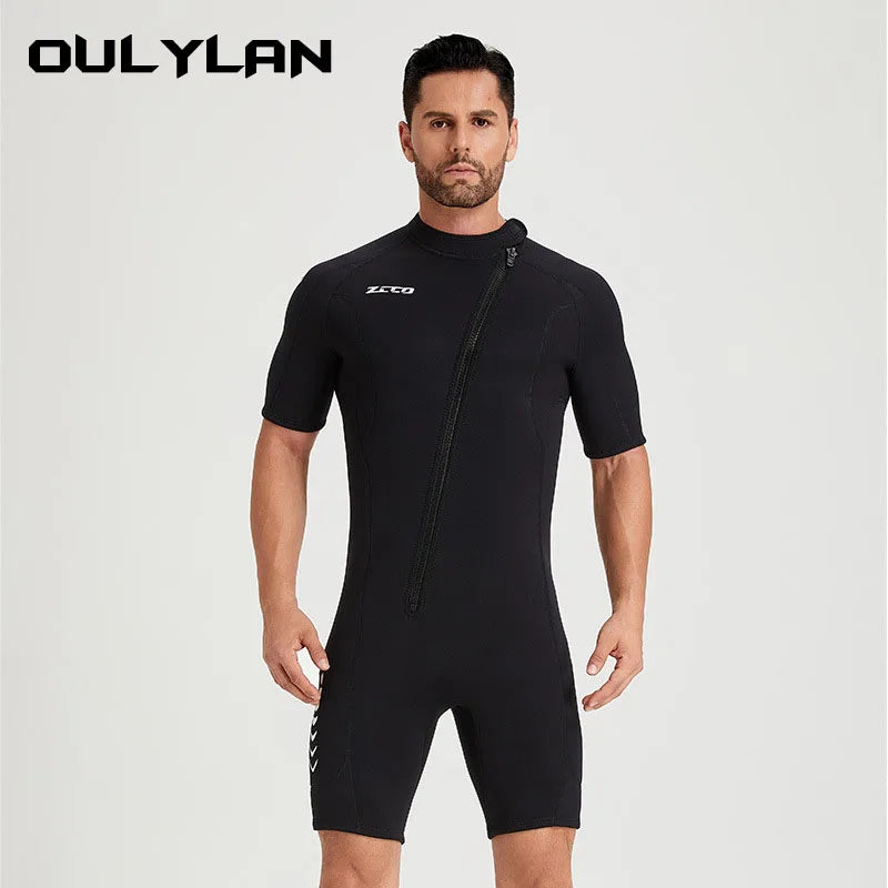 3MM Neoprene Wetsuit for Men and women Keep Warm Swimsuit Scuba Suit Short Sleeve Surfing Snorkeling