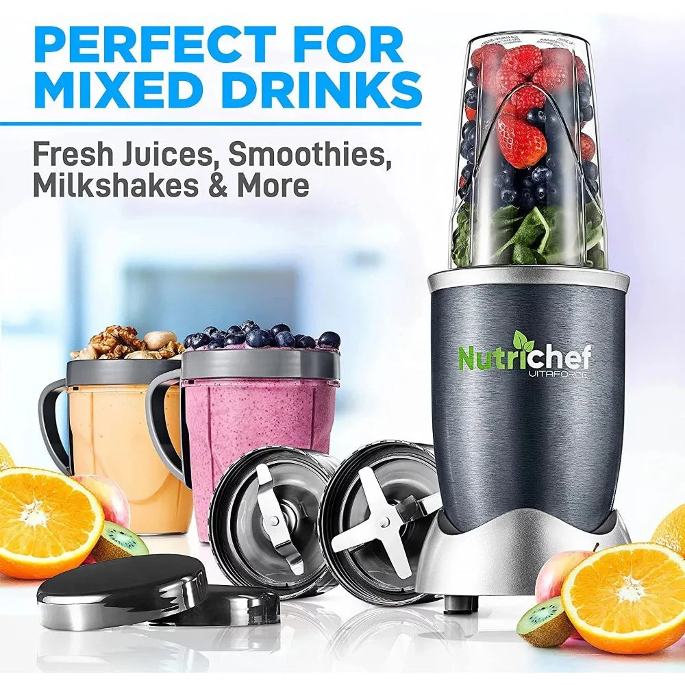 Electric Serve Blender - 600W Kitchen Countertop Mini Blender and Smoothies