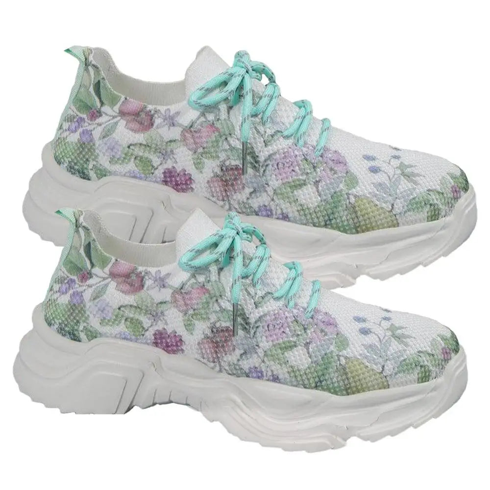 Women's Floral Print Sneakers Orthopedic