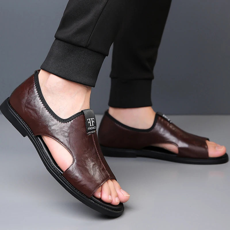 Man Sandals Designer Fashion Leather