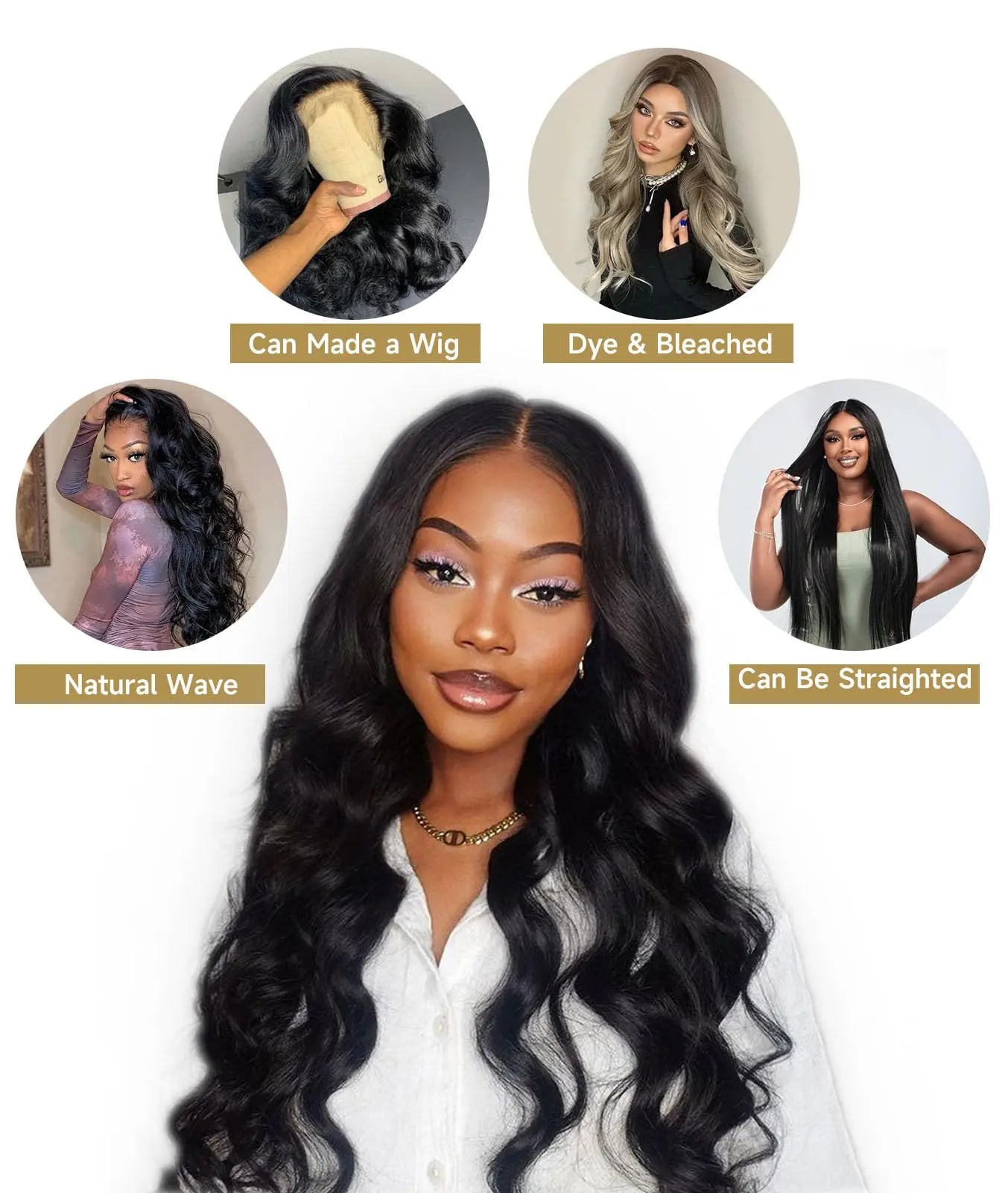 Extensions Brazilian Bundles 100% Human Hair