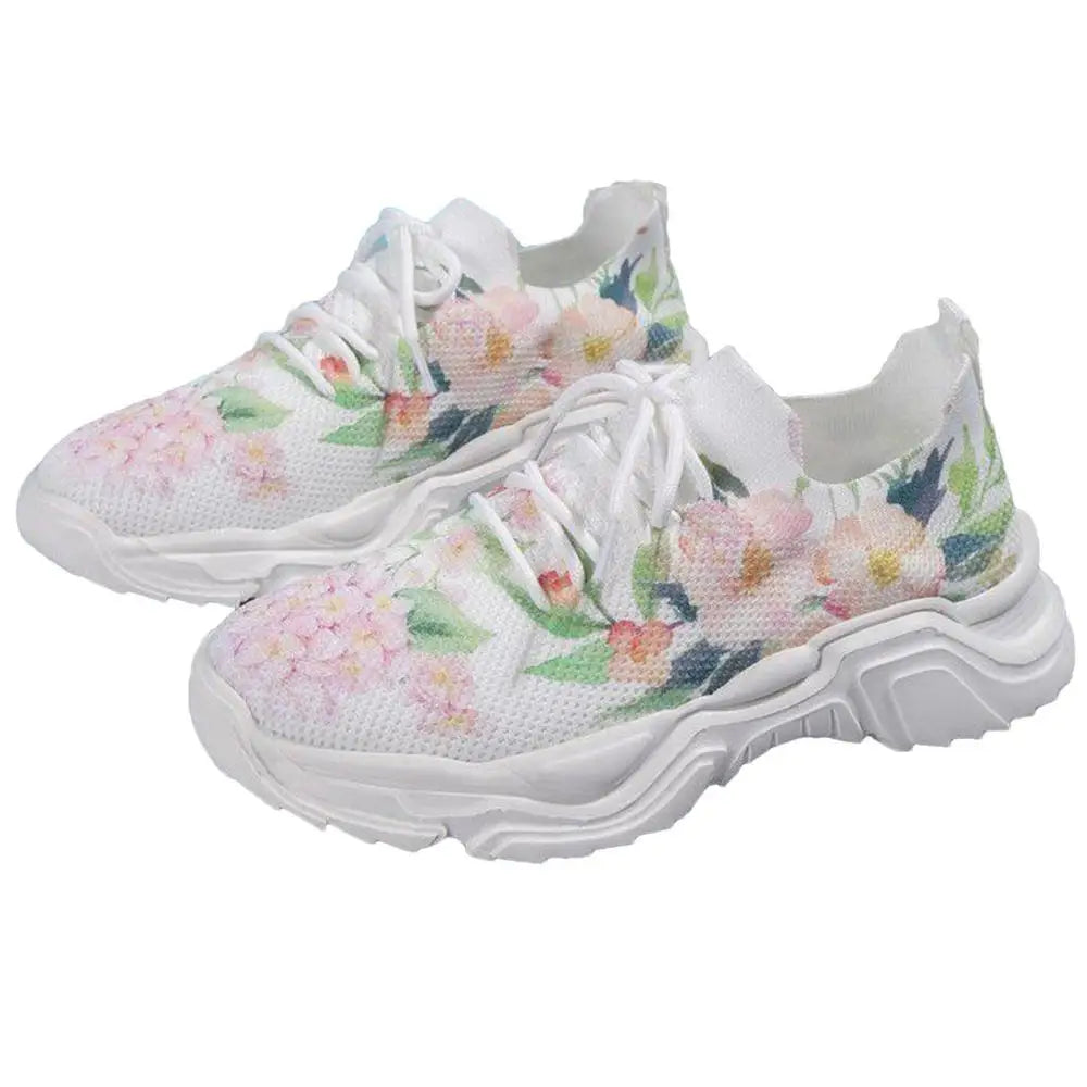 Women's Floral Print Sneakers Orthopedic