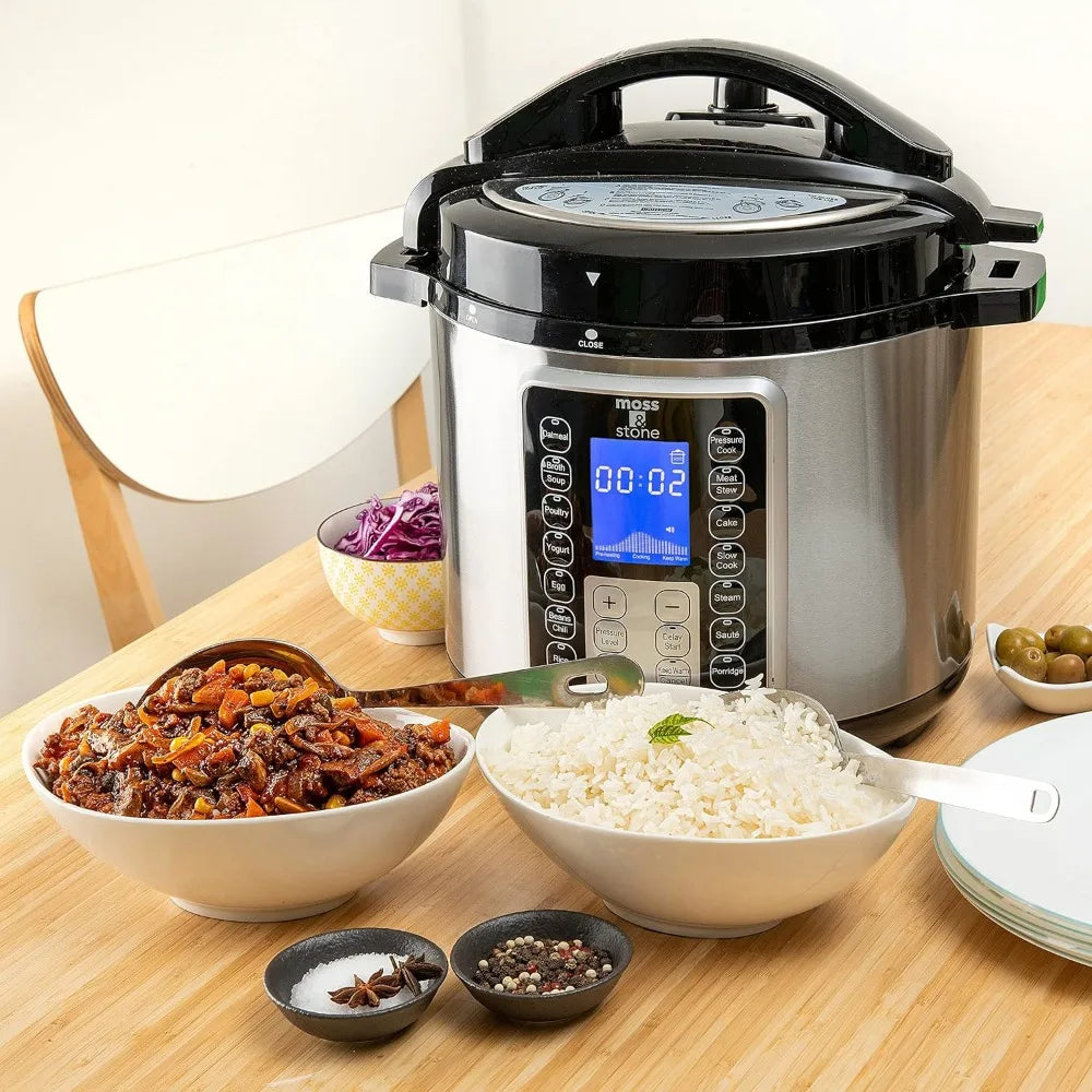 Electric Pressure Cooker with Large LCD Display, Multi-Use