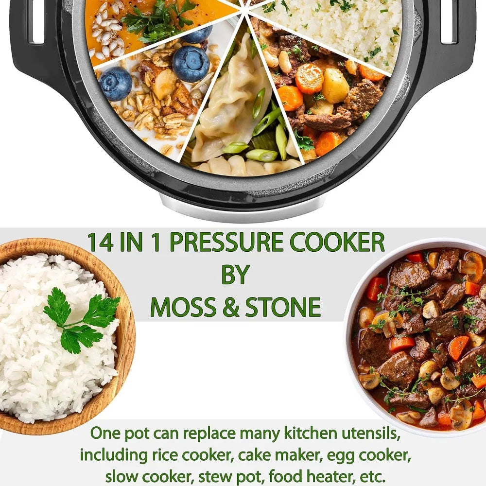 Electric Pressure Cooker with Large LCD Display, Multi-Use