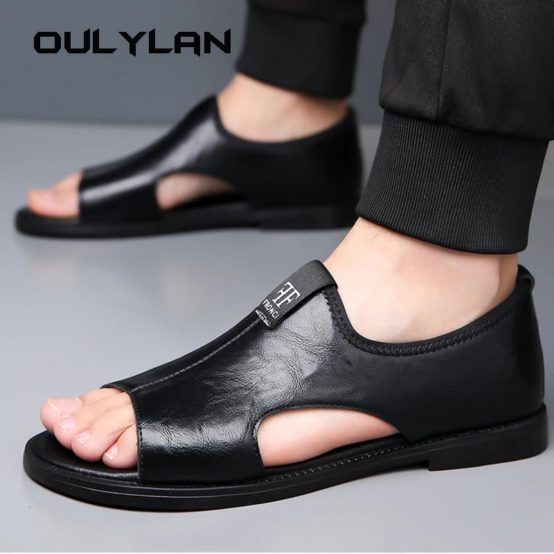 Man Sandals Designer Fashion Leather